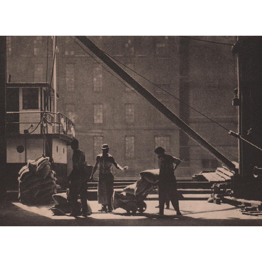 A. AUBREY BODINE - Pratt Street: Artist: A. AUBREY BODINE Print Title: Pratt Street Medium: Collotype Printing Date: 1920's Printed in the USA Image Size: 7.25 x 5.5 inches A. Aubrey Bodine was an American photographer and photojourn