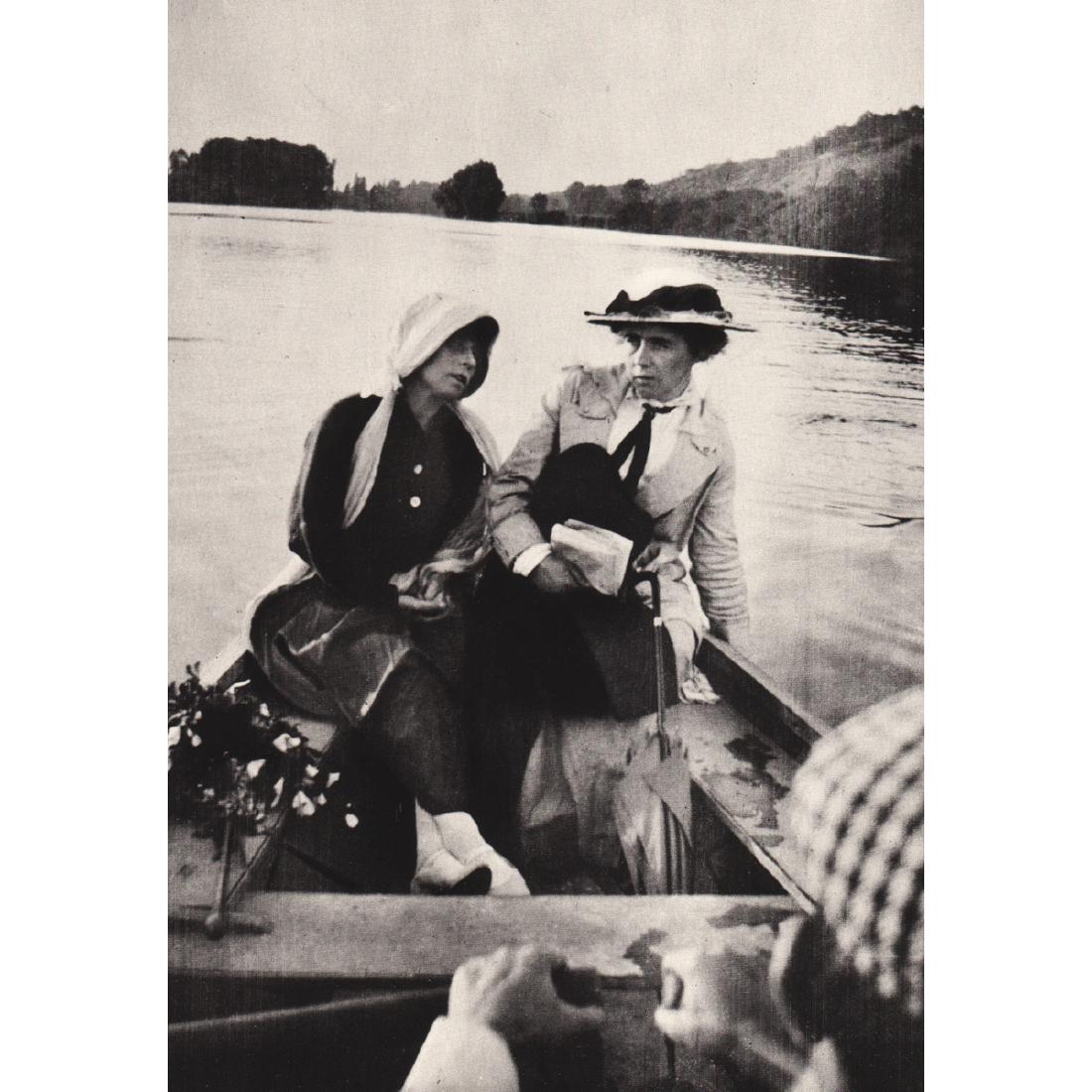 PIERRE BONNARD - Marthe with Ida Godebski: Artist:PIERRE BONNARD Print Title: Marthe with Ida Godebski in a rowboat Medium: Sheet-fed Gravure Printing Date: 1980's Printed in France Image Size: 7 X 10 inches Pierre Bonnard (1867-1947) was a Fr