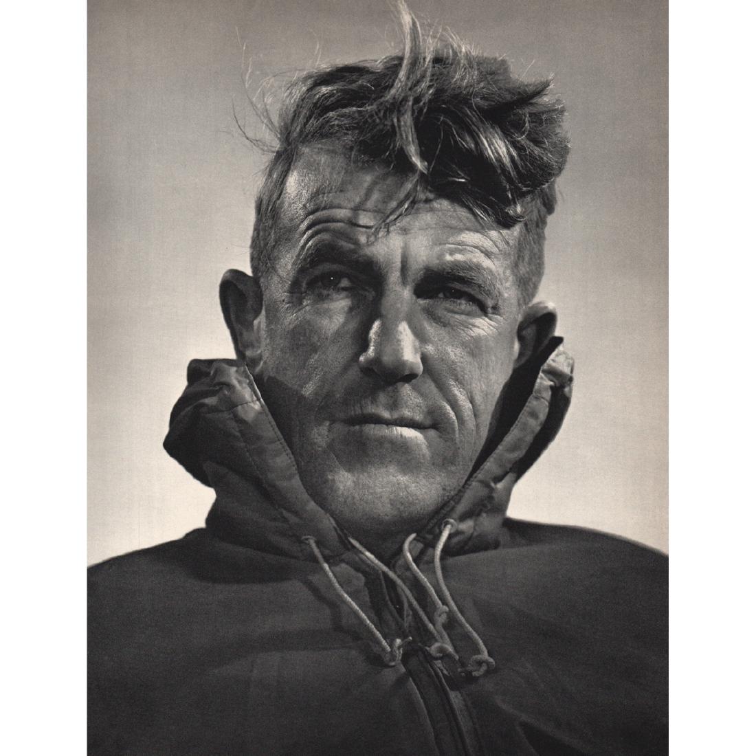 YOUSUF KARSH - Sir Edmund Hillary: Artist: YOUSUF KARSH Print Title: Sir Edmund Hillary Sir Edmund Percival Hillary KG ONZ KBE (1919-2008) was a New Zealand mountaineer, explorer, and philanthropist. On May 29, 1953, Hillary and Nepale