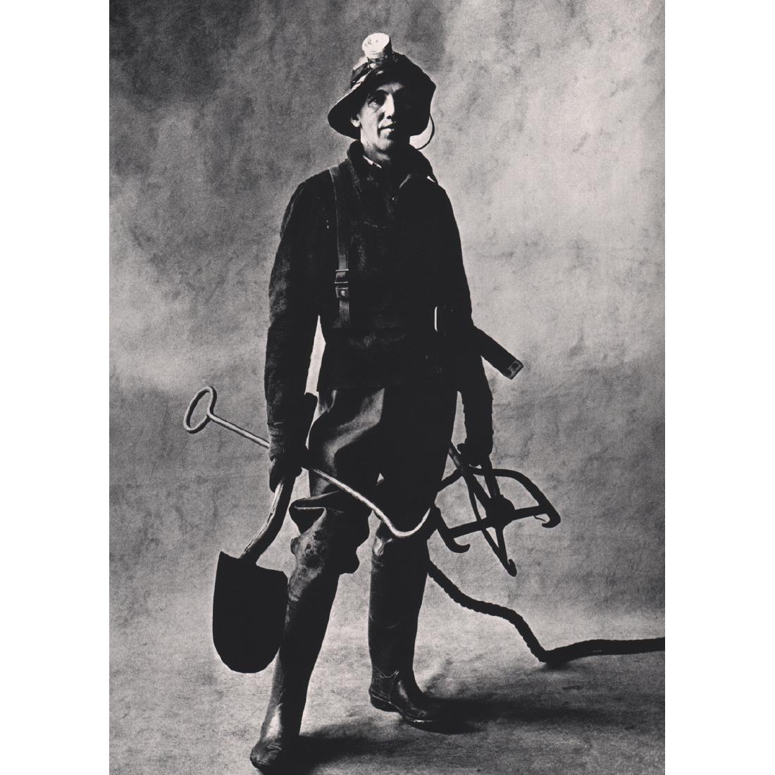 IRVING PENN - Sewer Cleaner: Artist: IRVING PENN Print Title: Sewer Cleaner Medium: Sheet-fed Gravure Printing Date: 1960's Printed in Switzerland Image Size approx: 9 X 12 inches Irving Pennwas an American photographer known for