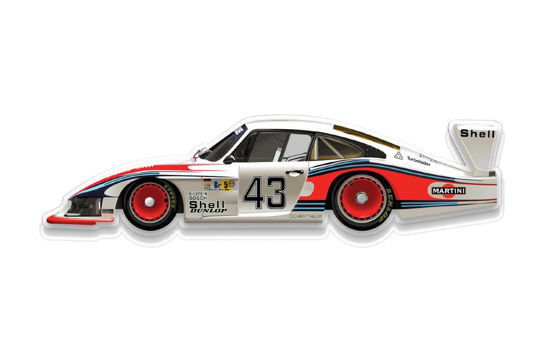 Wall Plexiglas Model PORSCHE 935 MOBY DICK: Wall Plexiglas Model PORSCHE 935 MOBY DICK Halmo Italy 2018 Plexiglas 90X30 cm Large plexiglass model representing the Halmo interpretation of the legendary PORSCHE 935 MOBY DICK printed and shaped on