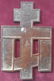 Antique 19c Bronze Enamel Russian Orthodox Cross - 2