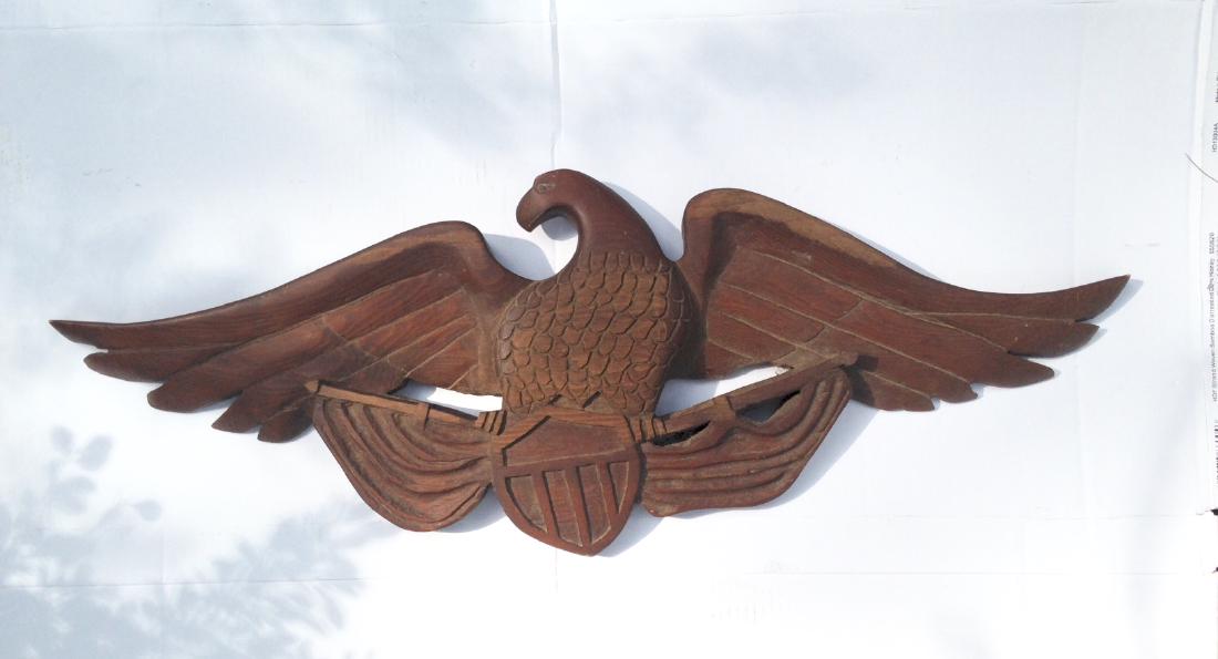C1900 carved wooden eagle in GC (1 of 7)
