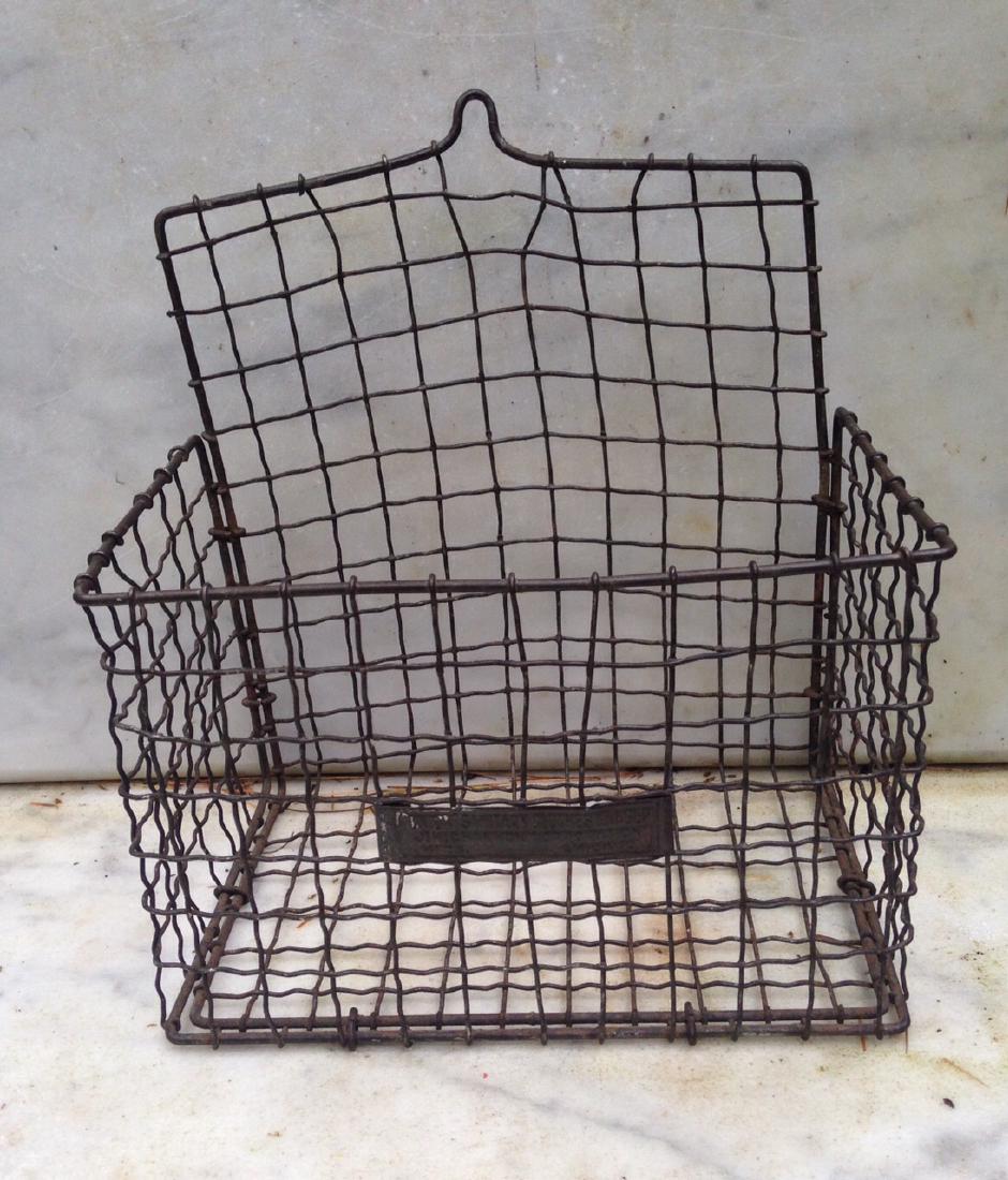 C 1900 wire basket with label (1 of 4)