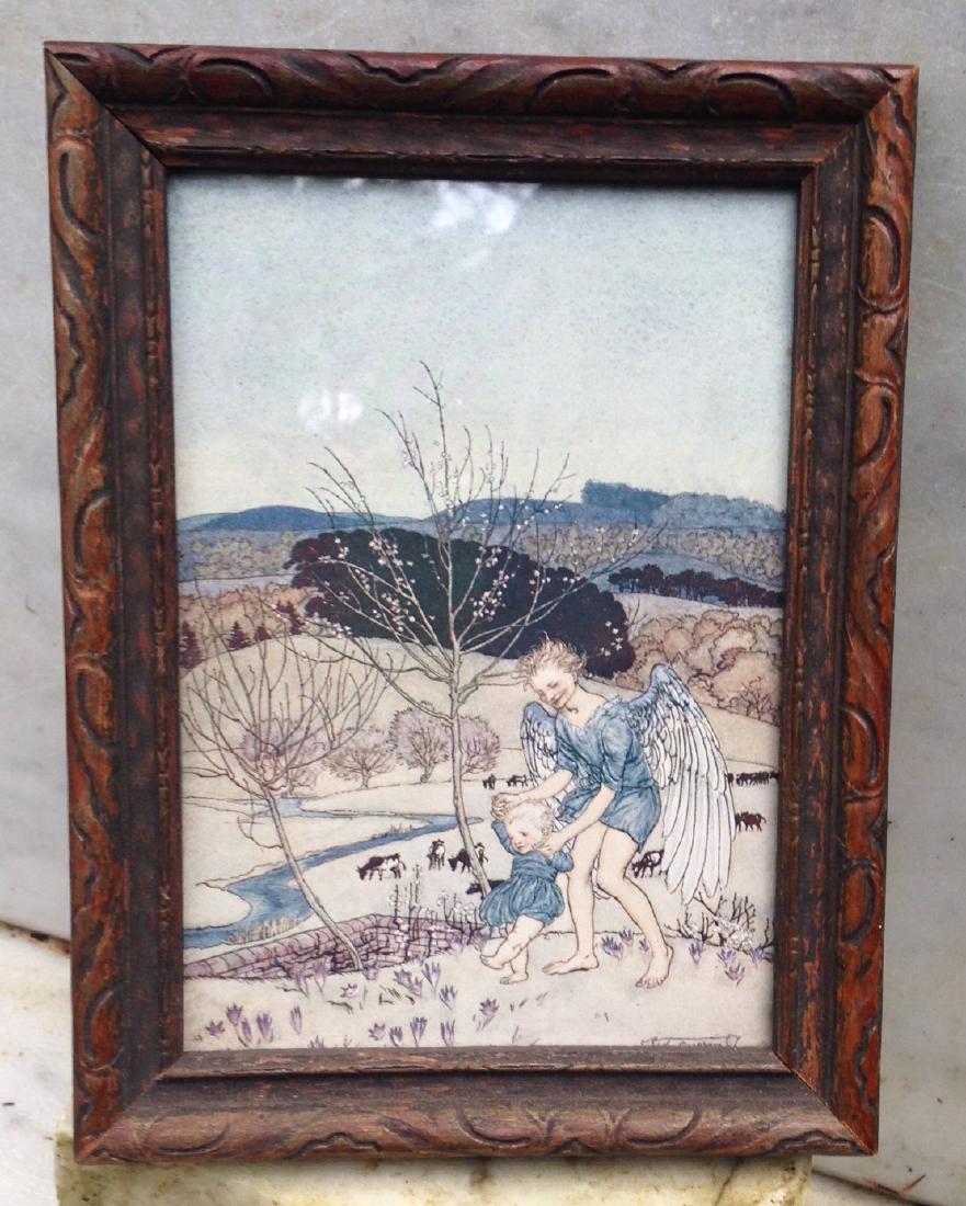 C 1915 Arthur Rackham print in a period frame (1 of 3)