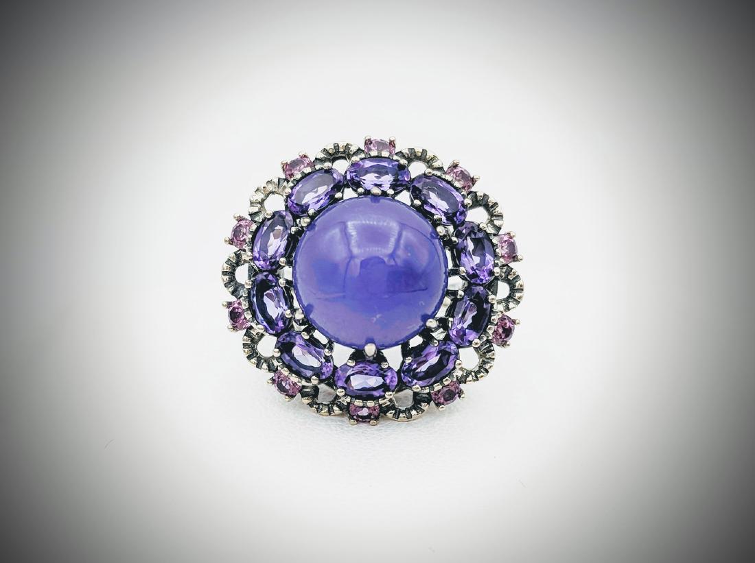 Violet Jade, Pink & Purple Amethyst Ring Sz 7 (1 of 4)