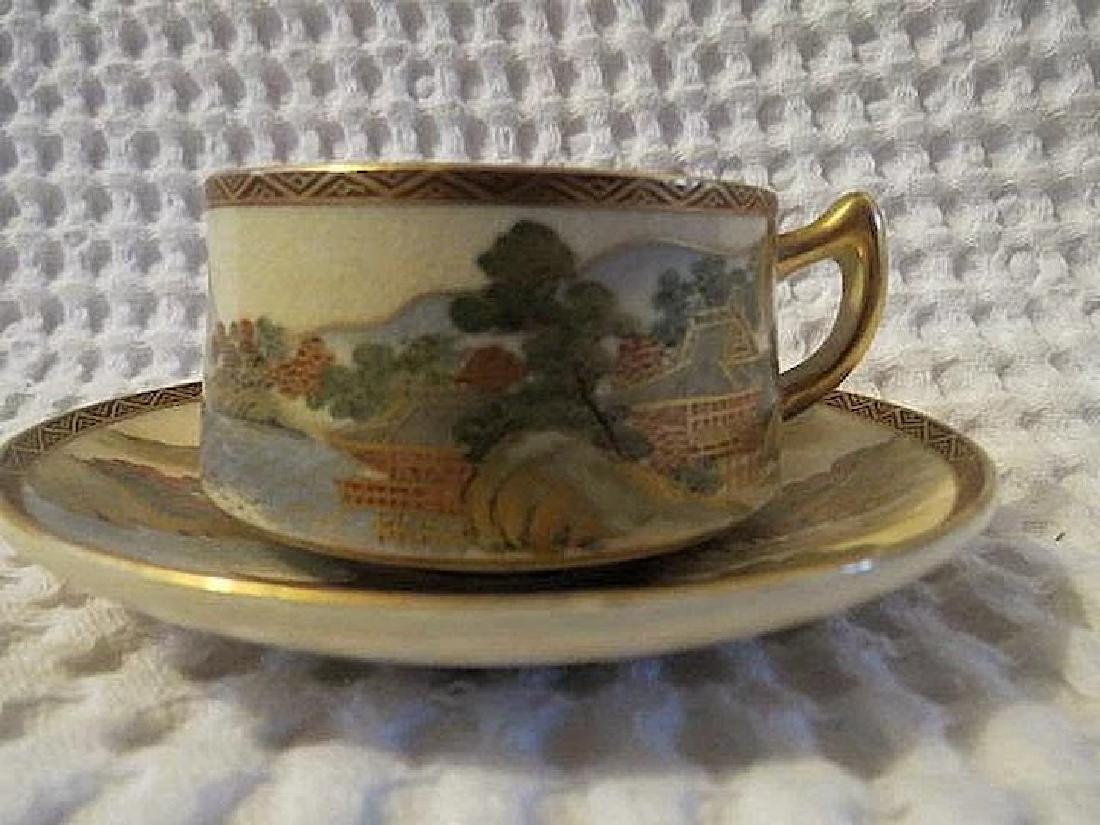 Japanese Satsuma, Gyokuzan 1920s cup & Saucer (1 of 9)