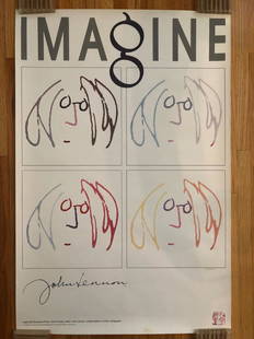 IMAGINE - JOHN LENNON SILK-SCREENED PRINT - #ed: IMAGINE - JOHN LENNON SILK-SCREENED PRINT - NUMBERED EDITION WITH LENNON MARK Please note that this lot has a confidential reserve. When you leave a bid in advance of the auction, submit your maximum.