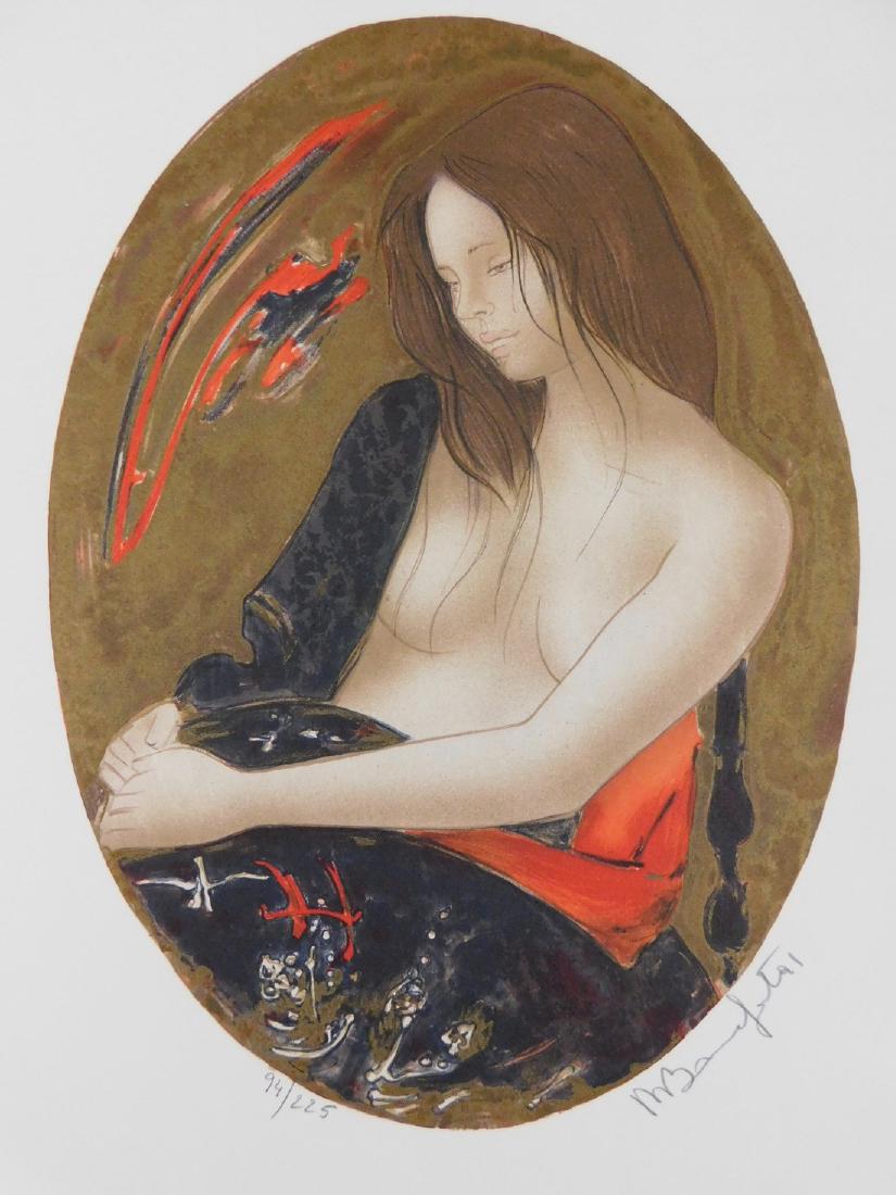 Brunette dans une Ovale Alain Bonnefoit Lithograph (1 of 5)