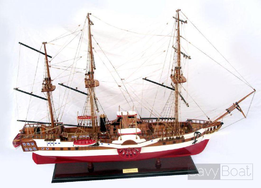 L’ORENOQUE Ship: The L’orenoque was one of the first French frigates to be fitted with both steam and sail propulsion in 1848. It displaced 2568 tons. Although it was provided with a mechanical propulsion advanced i