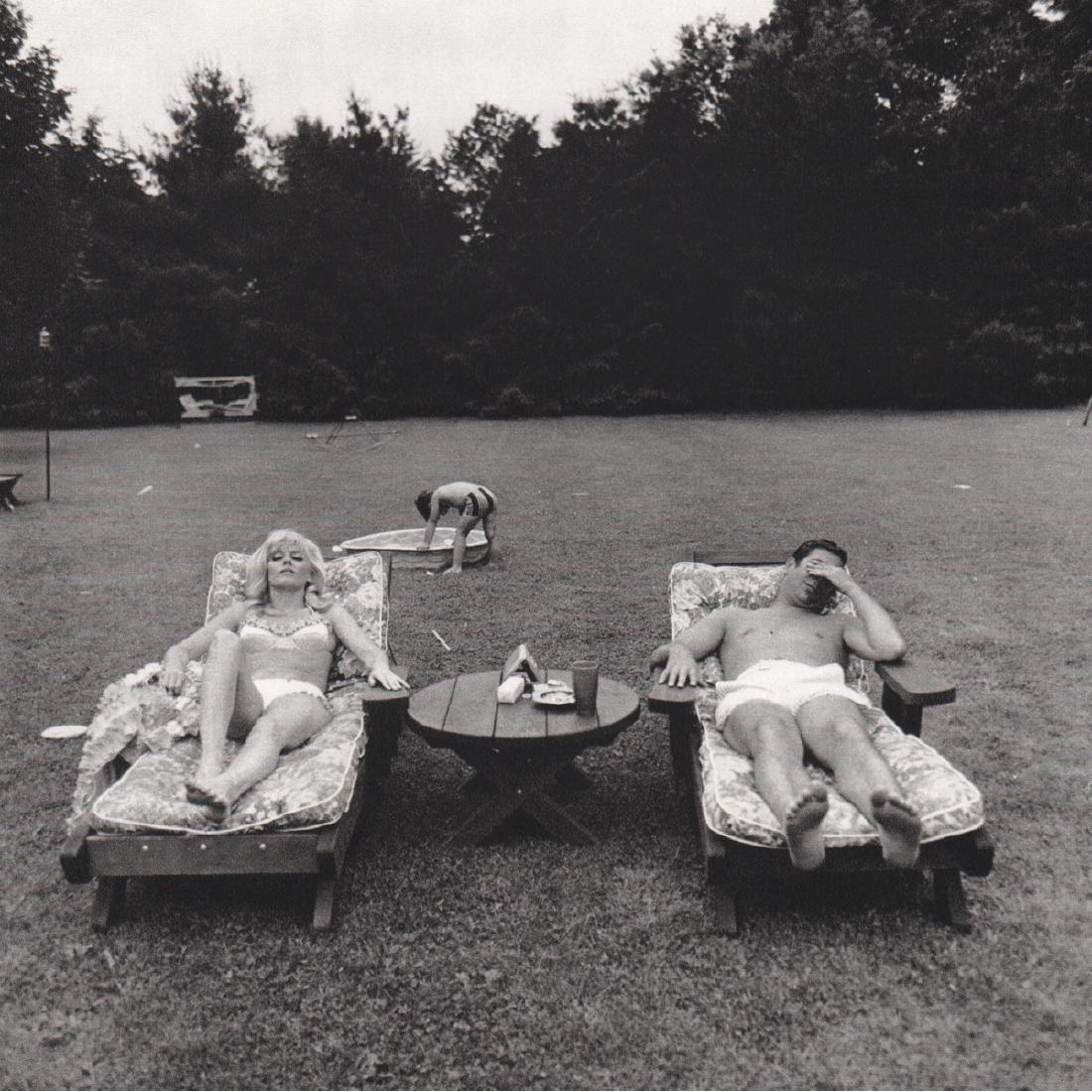 DIANE ARBUS - Family on their Lawn one Sunday: Artist: DIANE ARBUS Print Title: Family on their Lawn one Sunday in Westchester, NY 1968 Medium: Sheet-fed Gravure Printing Date: 1970's Printed in Switzerland Image Size: 7 x 7 inches Diane Arbus (19