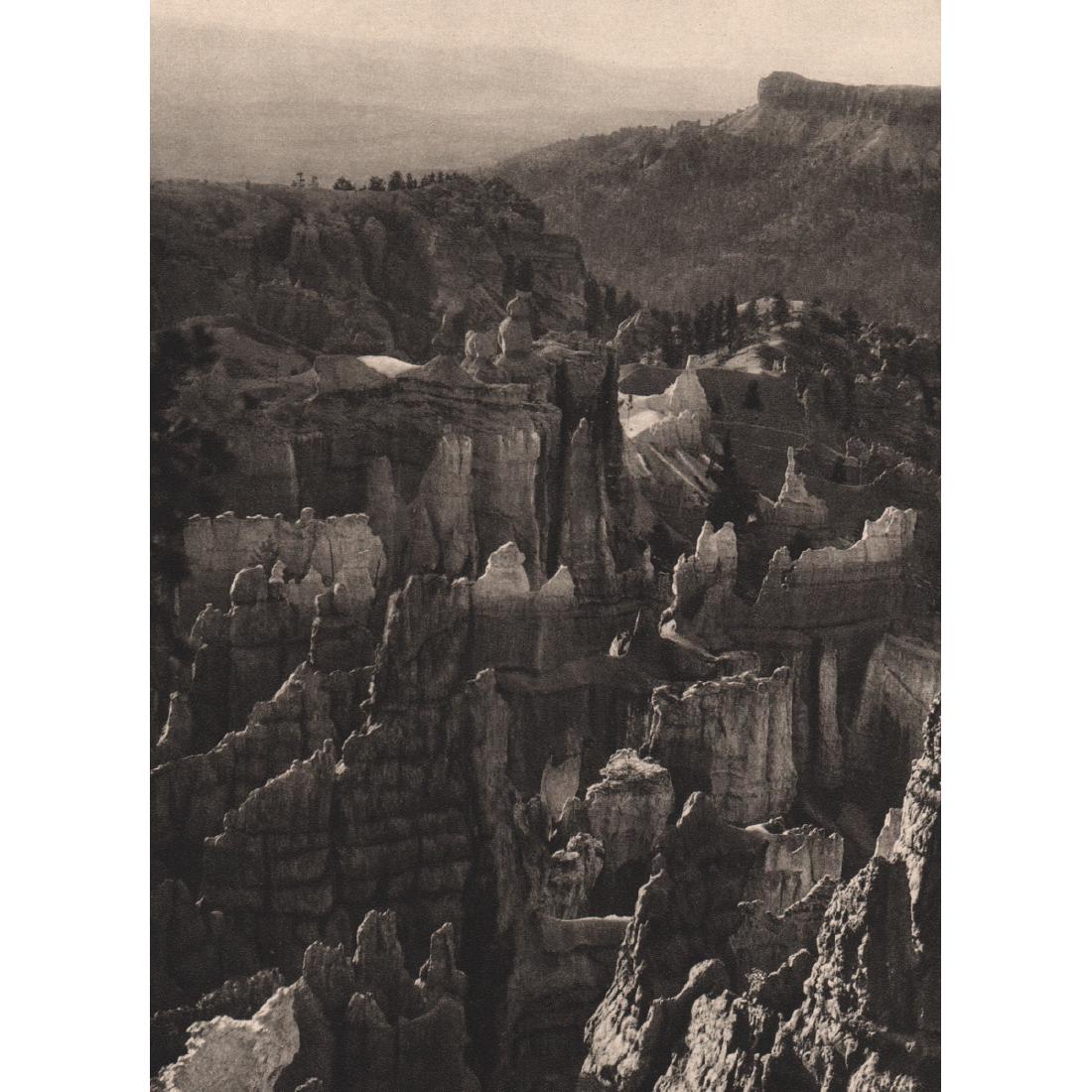 E.O. HOPPE - Bryce Canyon Utah: Artist: E.O. HOPPE Print Title: Bryce Canyon Utah Medium: Sheet-fed Gravure Printing Date: 1920's Printed: Germany Image Size approx: 6 X 8 inches Emil Otto Hoppe (1878-1972) was a German-born portra