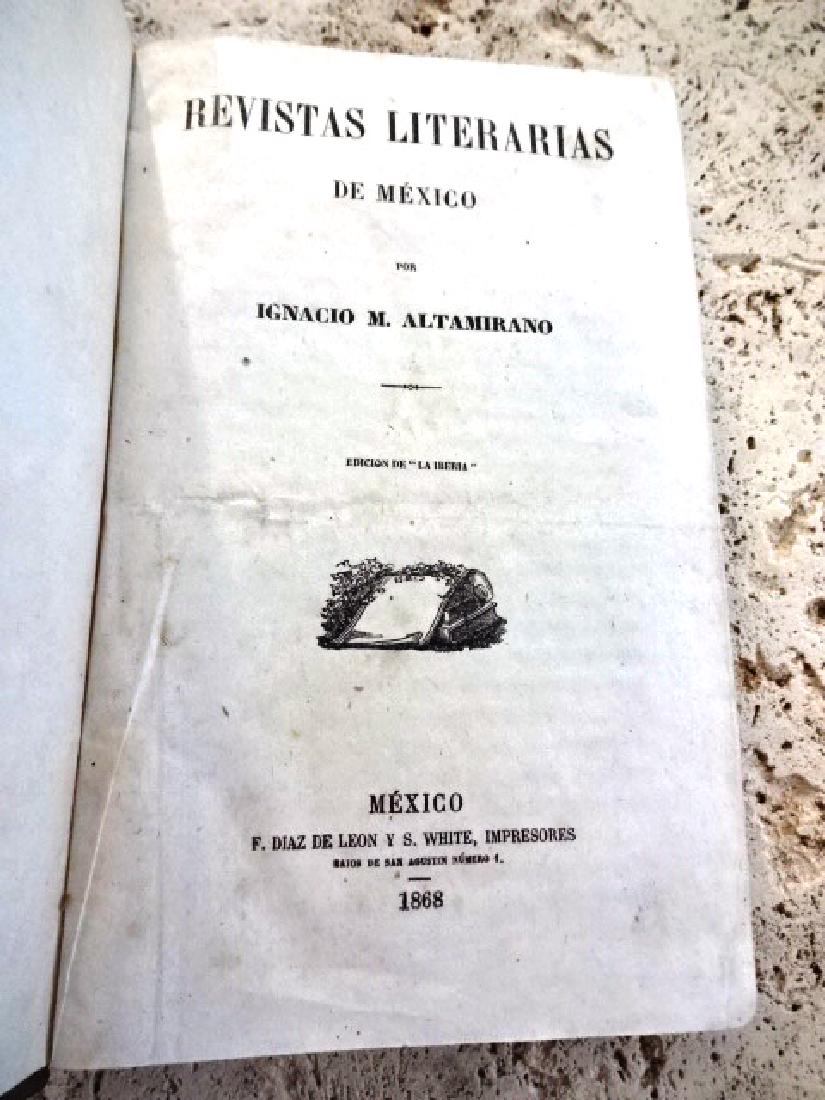 1868 Revistas Literarias De Mexico (1 of 4)