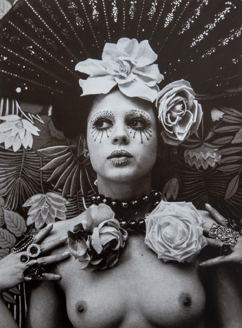 IRINA IONESCO - Flowered Nude: Artist: Irina Ionesco Title: Flowered Nude Medium: Photo Litho, 1996, Germany Dimensions: 9.45x11.5" Heat Wax Mounted on 14x18" Conservation board Irina Ionesco is a French photographer born in Paris,