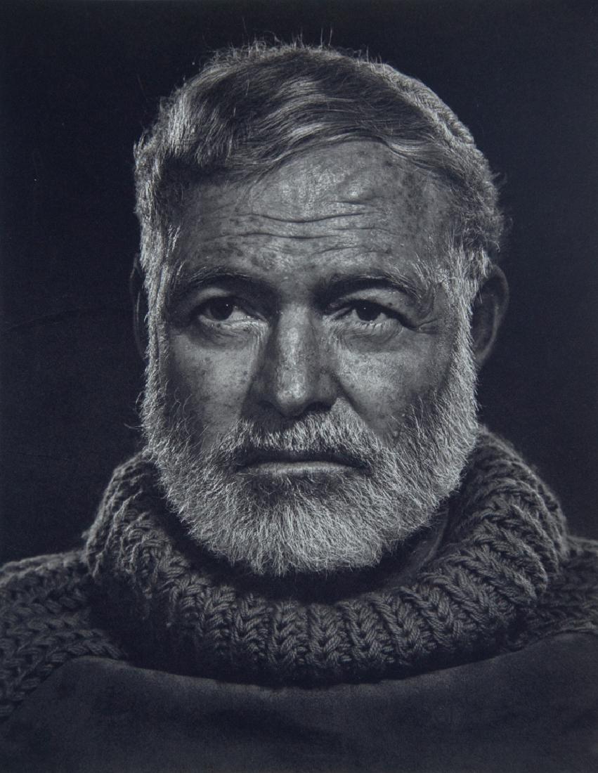 YOUSUF KARSH - Ernest Hemingway: Artist: Yousuf Karsh Title: Ernest Hemingway Medium: Sheet Fed Gravure, 1976, Switzerland Dimensions: 9.35x12" Unmounted Yousuf Karsh (1908-2002) was an Armenian-Canadian portrait photographer, consid