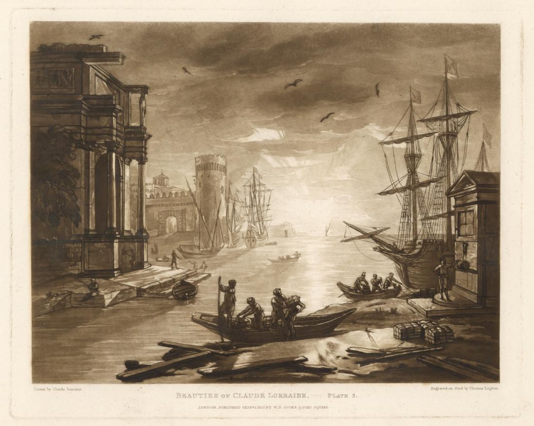 Beauties of Claude Lorrain mezzotint Plate 3 (1 of 1)