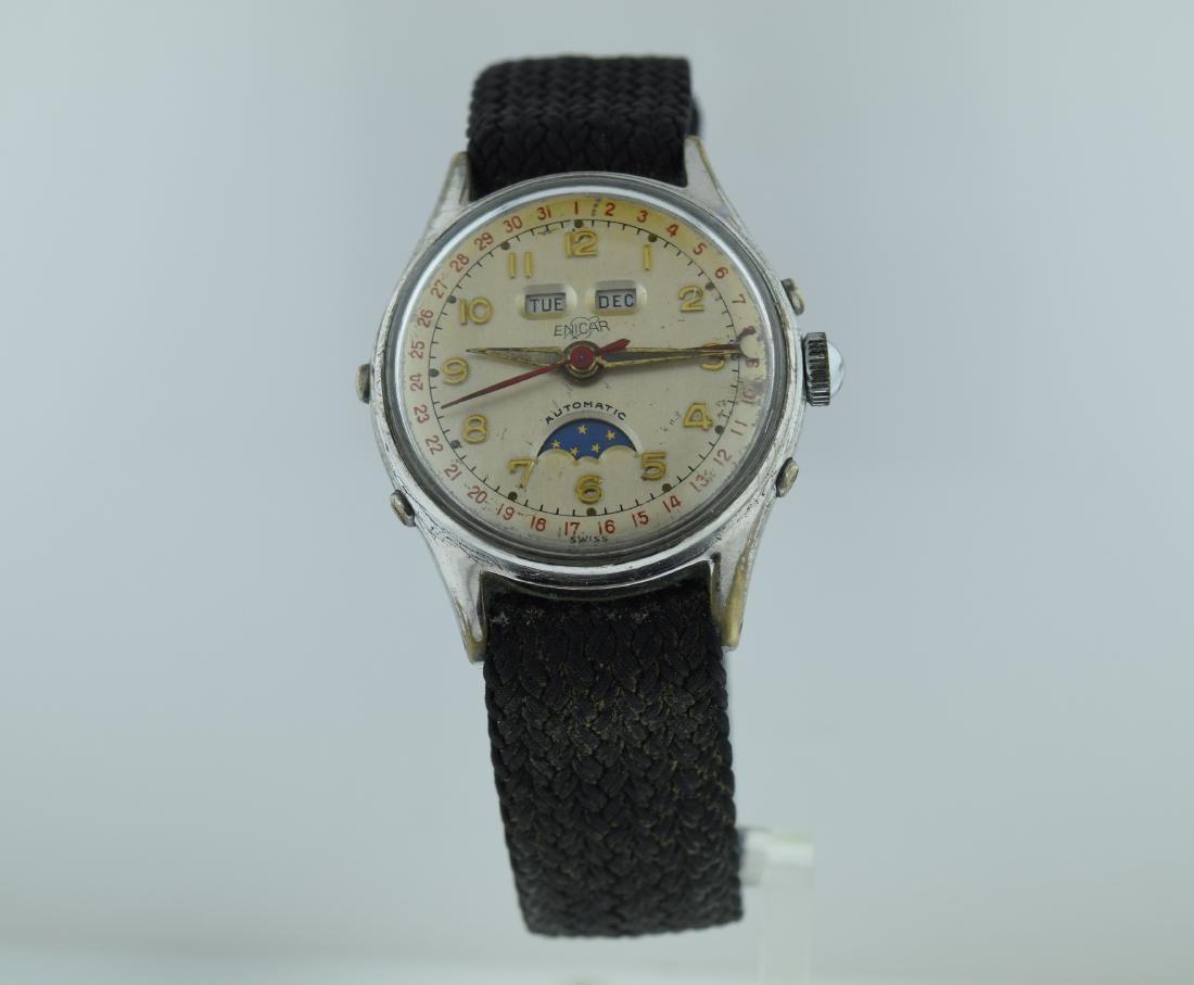 Enicar Multi-Complicated Steel Wrist Watch (1 of 7)