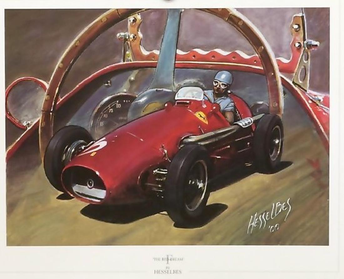 Lithograph - Hessel Bes - 1952 Ferrari 500 F2 with (1 of 7)