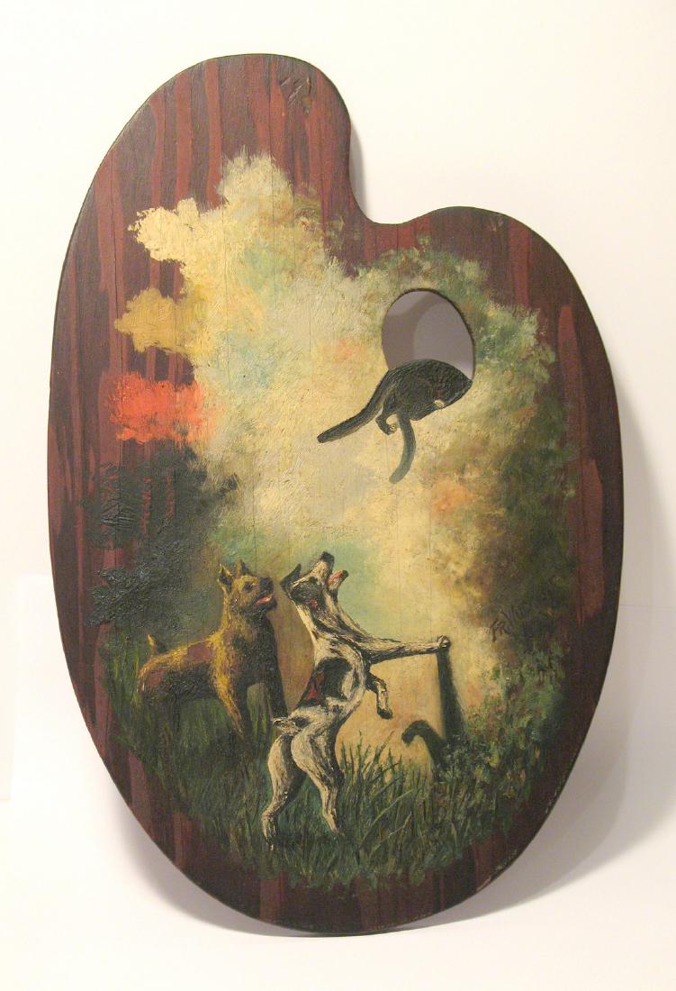 Whimsical painted artists pallette. (1 of 2)