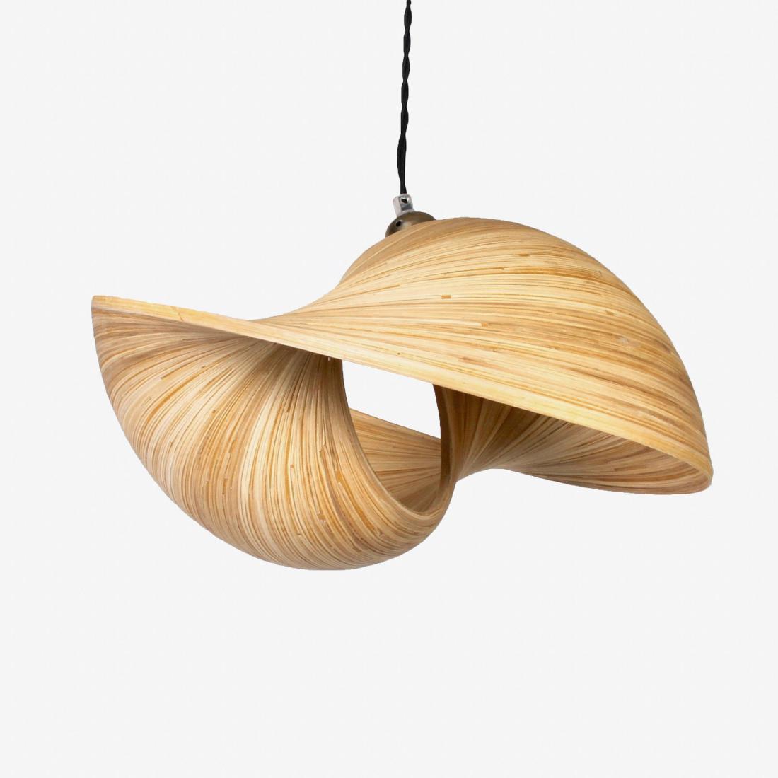 Udara Lampshade 40: Reserve Reduced! Title: Udara Lampshade 40 Maker: Designer: Bambusa Origin: Indonesia Date/Period: 2017 Materials: Bamboo Dimensions: Just the lampshade: 40cm Ø The Udara Lampshade 40, a bamboo desig