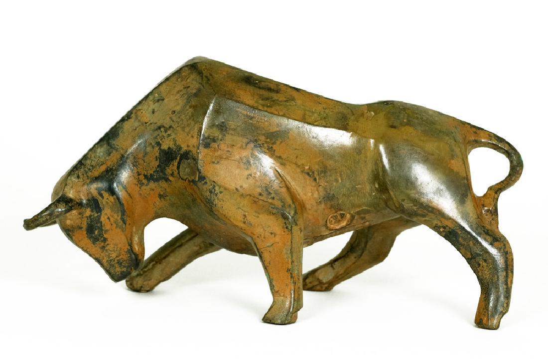 Pierre Chenet (XX) - Cubist bronze sculpture of a (1 of 9)