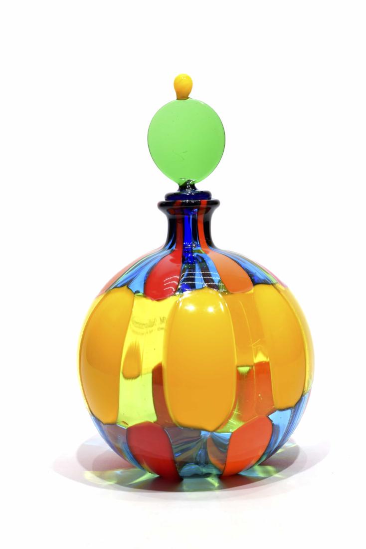 Angelo Ballarin - Murano glass Pezzato bottle signed (1 of 5)