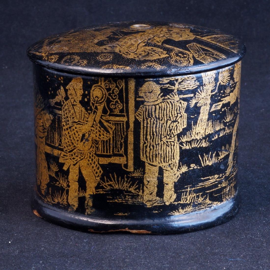 Victorian Aesthetic Movement simulated lacquer pin (1 of 7)