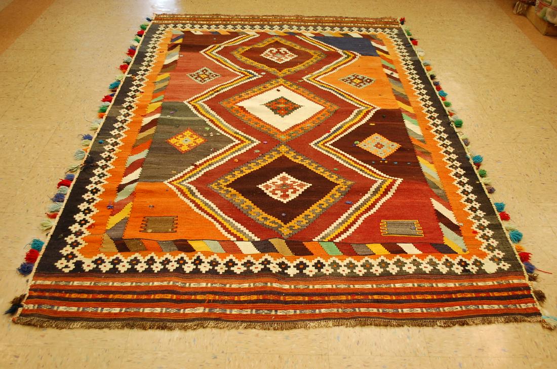 PERSIAN SHIRAZ QASHKAI KILIM FLAT WOVEN NOMADIC 5.9x8.9 (1 of 10)