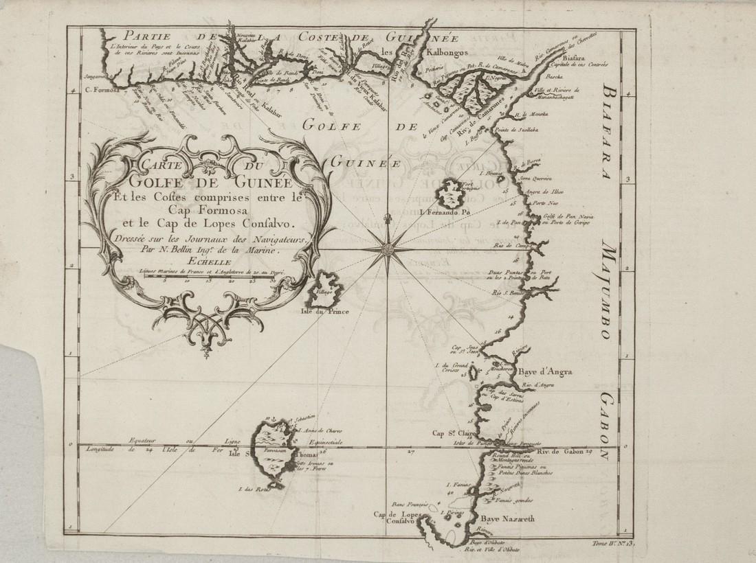 1760 Bellin Map of Western Africa Coast from Nigeria to (1 of 1)