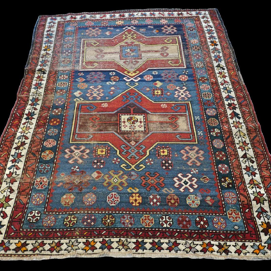 Antique 1700s Caucasian Kazak Rug 6.1x4.8 (1 of 10)