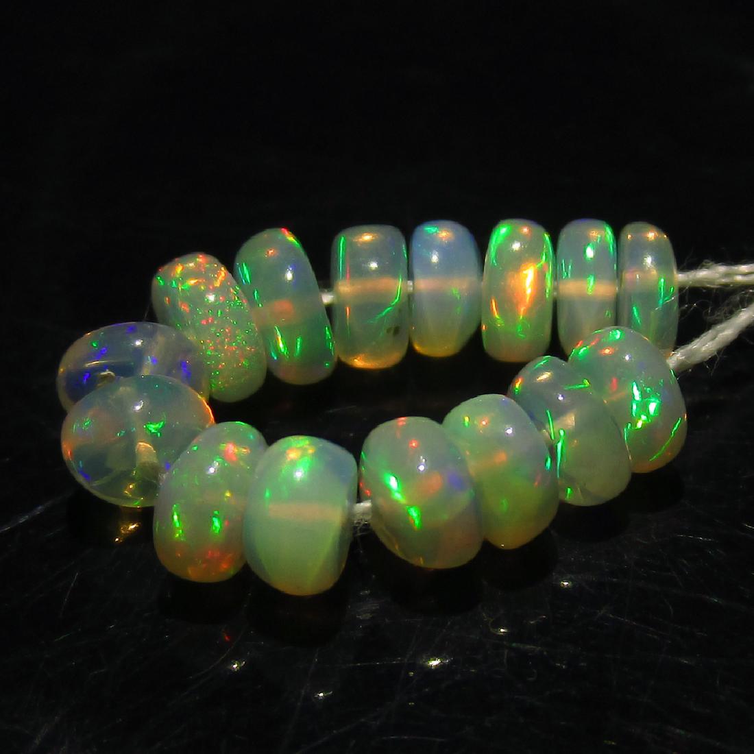 2.46 Ct Genuine 15 Drilled Multi-Color Fire Opal Beads (1 of 3)