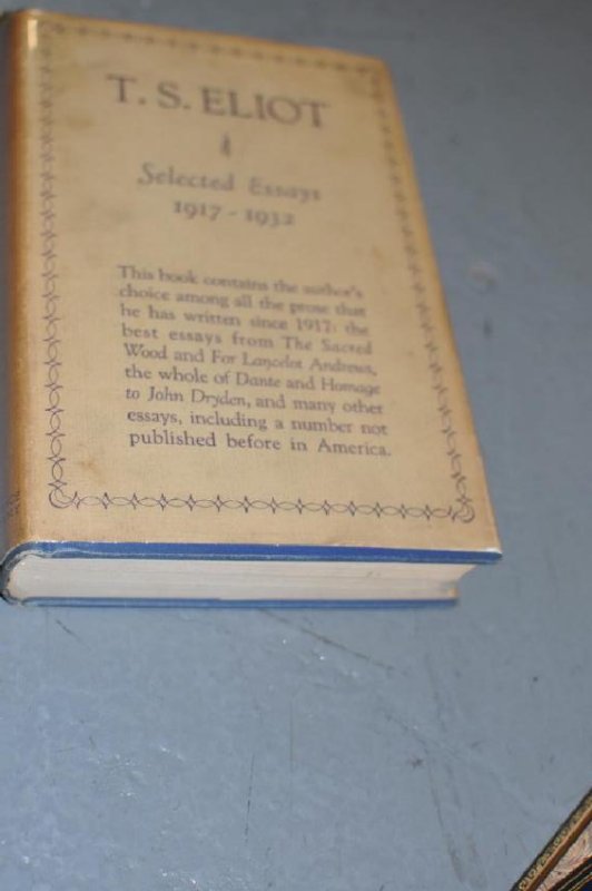 First American Edition of T.S. Eliot, Selected Essays (1 of 1)