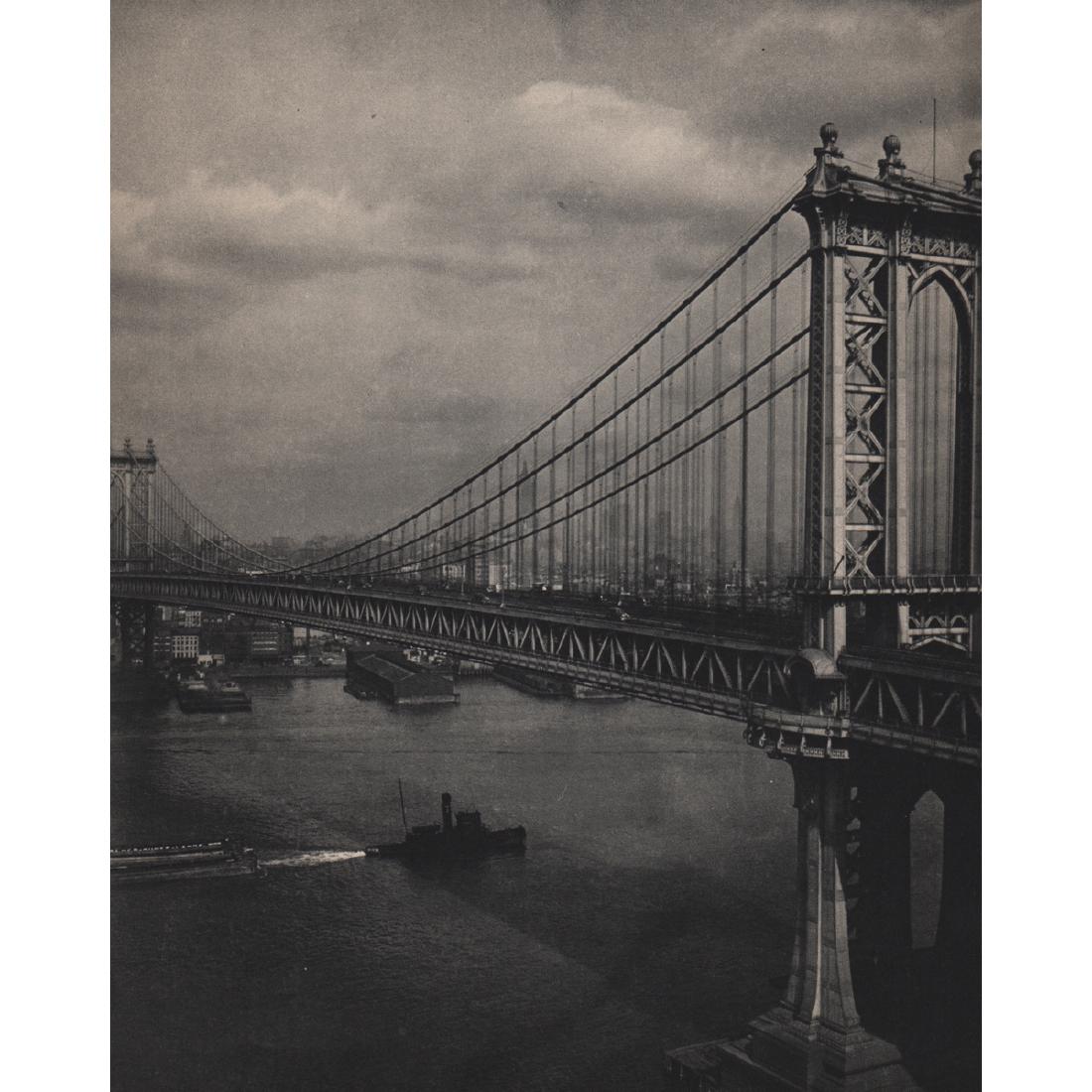 MARIO BUCOVICH - Manhattan Bridge: Artist: MARIO BUCOVICH Print Title: Manhattan Bridge Medium: Sheet-fed Gravure Printing Date: 1930's Printed in the USA Image Size approx: 8 x 10 inches Mario von Bucovich (1884-1944) was also known a
