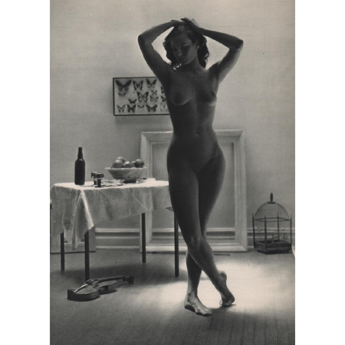 ANDRE DE DIENES - Nude: Artist: ANDRE DE DIENES Print Title: Nude Medium: Sheet-fed Gravure Printing Date: 1950s Printed in France Image size approx. 8.25 x 11 inches Andre De Dienes (1913-1985) was a Hungarian photographer,