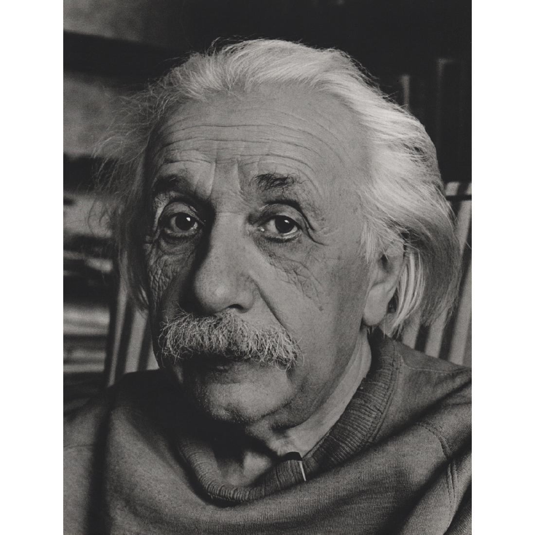 ALFRED EISENSTAEDT - Albert Einstein, 1954: Artist: ALFRED EISENSTAEDT Print Title: Albert Einstein, 1954 Medium: Sheet-fed Gravure Printing Date: 1960's Printed in Switzerland Image Size approx: 9.5 x 12.5 inches Alfred Eisenstaedt (1898-1995)