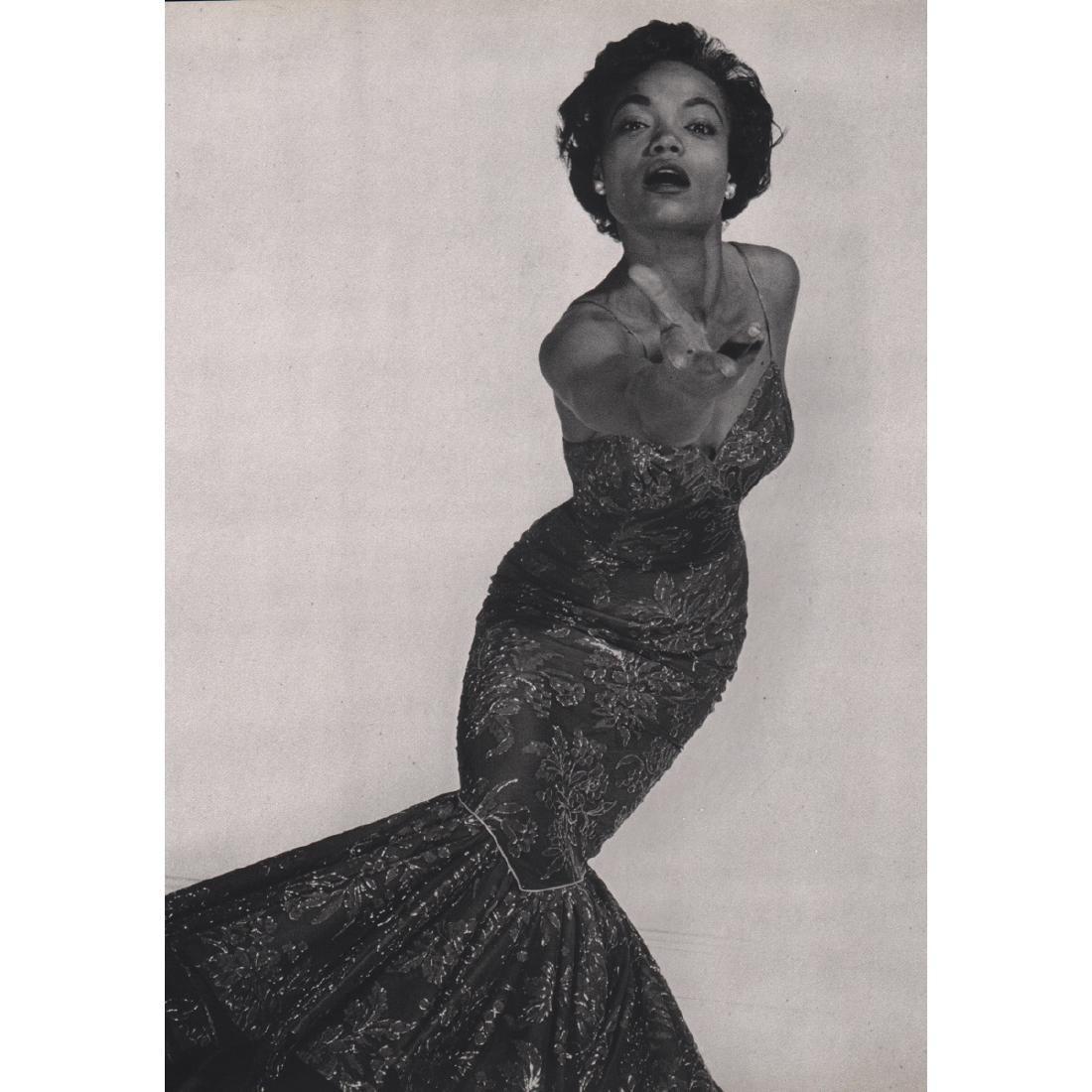 PHILIPPE HALSMAN - Eartha Kitt: Artist: PHILIPPE HALSMAN Print Title: Eartha Kitt Medium: Sheet-Fed Gravure Printed in 1970's Printed in Italy Image Size approx: 8.25 x 11 inches Philippe Halsman (1906-1979) was an American portrait