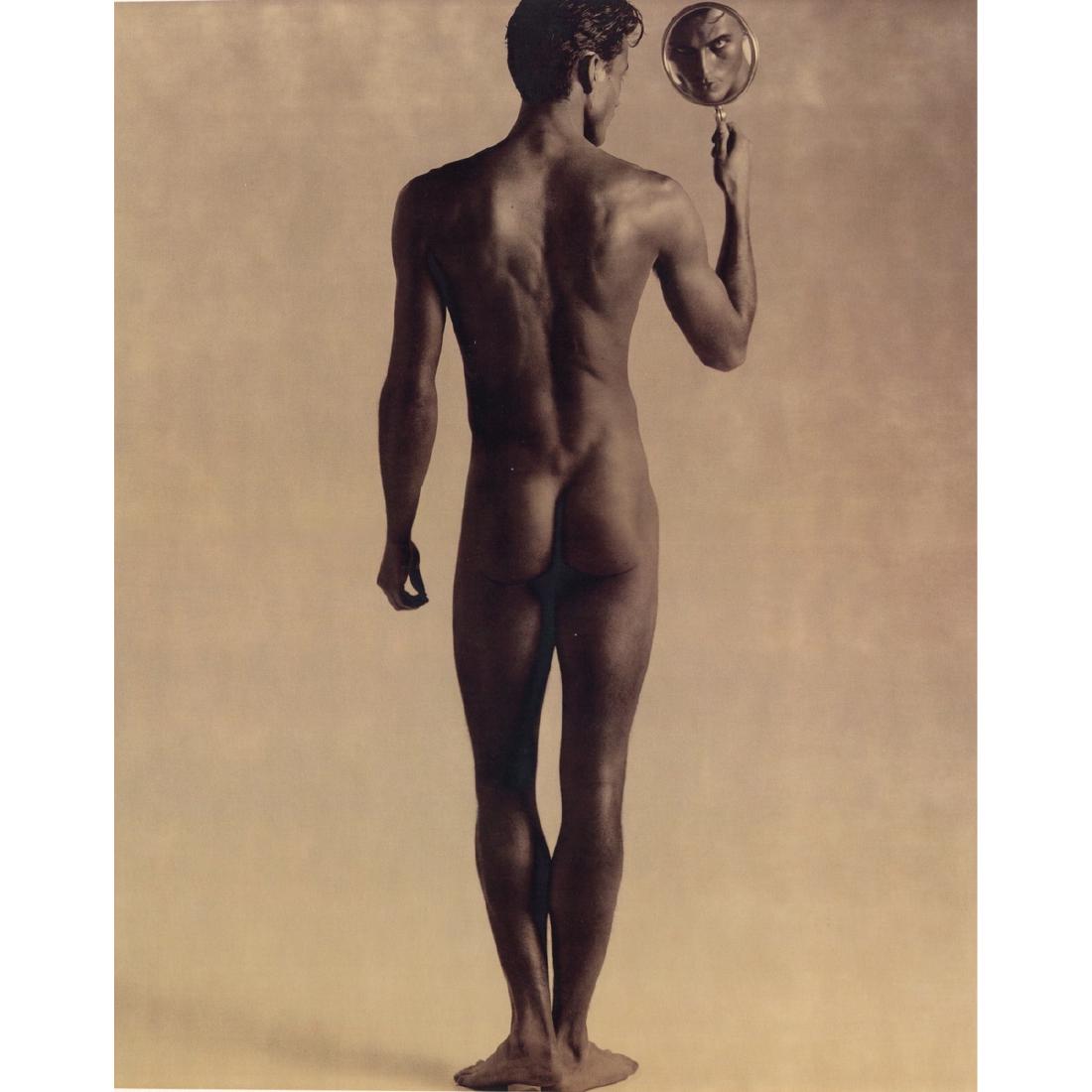 KARL LAGERFELD - Alex Lundqvist: Artist: KARL LAGERFELD Print Title: Alex Lundqvist Medium: Satin Finish Umber Photo-Lithograph Printing Date: 1970's Printed in USA Image Size approx: 10.5 x 13 inches Karl Otto Lagerfeld (b. 1933) is