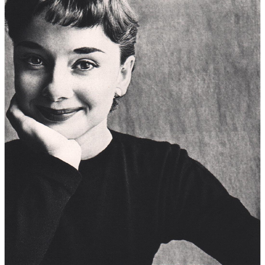 IRVING PENN - Audrey Hepburn: Artist: IRVING PENN Print Title: Audrey Hepburn Medium: Sheet-fed Gravure Printing Date: 1960's Printed in Switzerland Image Size approx: 4.75 X 4.75 inches Irving Pennwas an American photographer kno