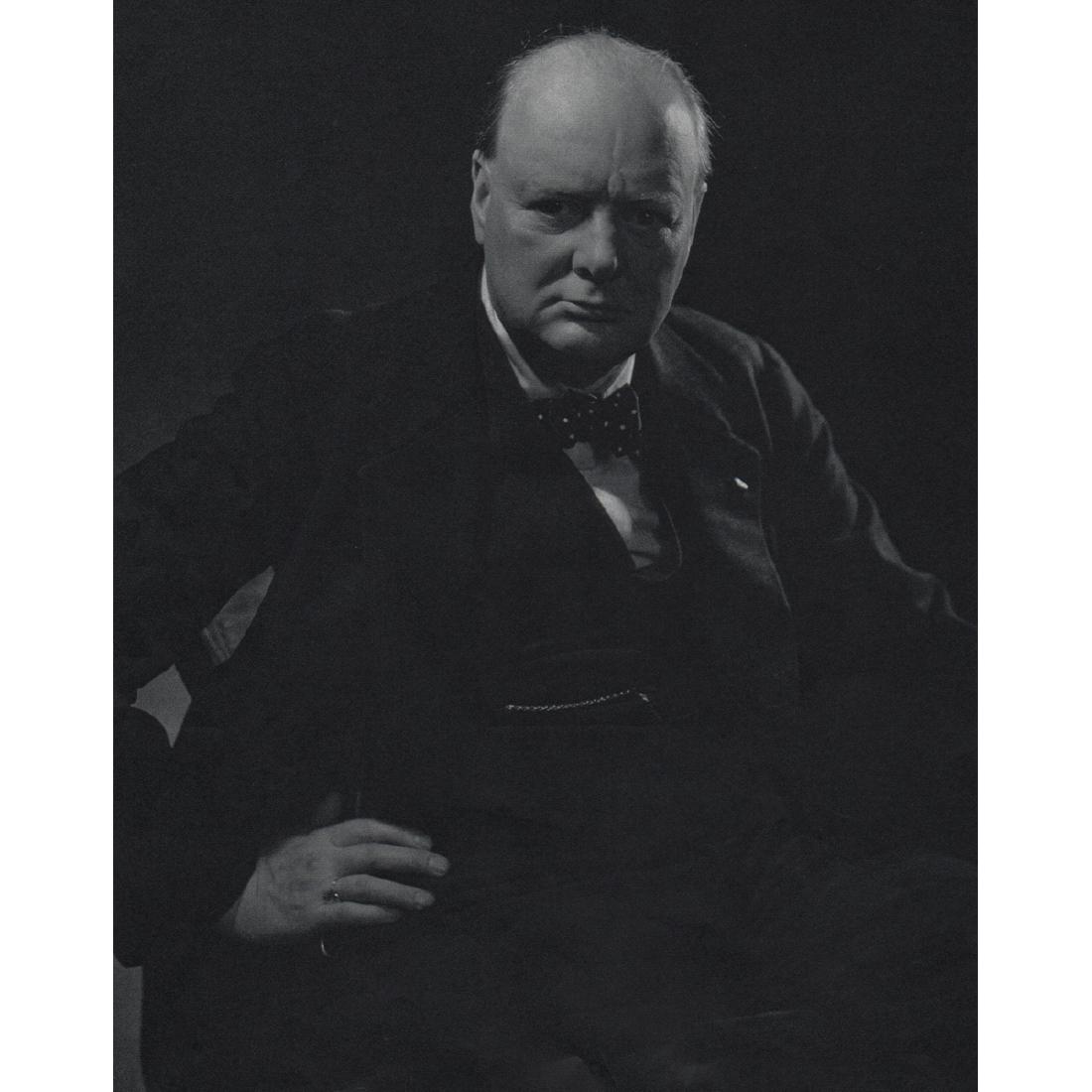 EDWARD STEICHEN - Winston Churchill, 1932: Artist: EDWARD STEICHEN Print Title: Winston Churchill, 1932 Medium: Sheet-fed Gravure Printing Date: 1960's Printed in Switzerland Image Size approx: 7.25 x 9.5 inches Edward Jean Steichen (1879-1973