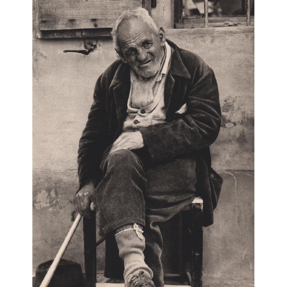 PAUL STRAND - Old Man, Luzzara Italy 1953: Artist: PAUL STRAND Print Title: Old Man, Luzzara Italy 1953 Medium: Sheet-Fed Gravure Printing Date: 1960's Printed in Prague Image Size: 5 X 6.25 inches Paul Strand (1890–1976) was an American pho