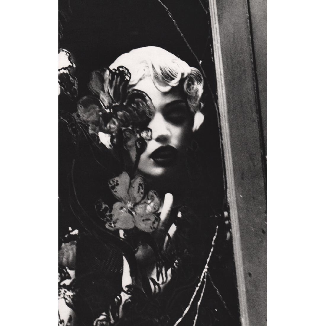 ELLEN VON UNWERTH - Sibyl behind Door: Artist: ELLEN VON UNWERTH Print Title: Sibyl behind Door Medium: Sheet-fed Gravure Printing Date: 1990's Printed in Japan Image size approx. 9 x 13.5 inches Ellen Von Unwerth is a photographer and dir