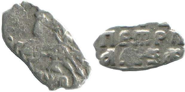RUSSIA 1696-1717 PETER I The GREAT WIRE SILVER KOPEK: No Reserve! RUSSIA 1696-1717 PETER I The GREAT WIRE SILVER KOPEK 1696-1717 Silver Weight: 0,5 gr , Diameter: 11 mm Obv: Horse Rider,Rev: Great Tsar Peter;AMC Catalog ID: AB890. Circulated