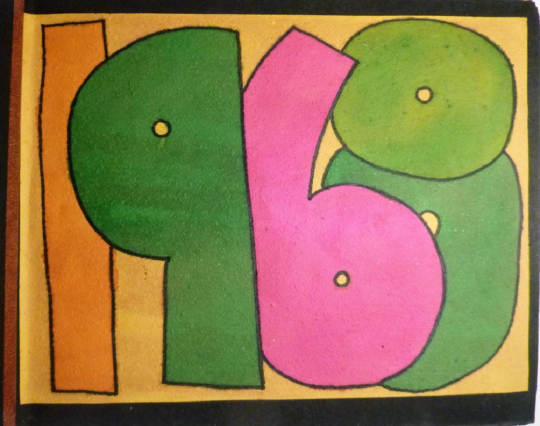 Hand Painted Pop Art Textile Pattern Design Scrapbook-: Hand Painted Pop Art Textile Pattern Design Scrapbook- New York 1968 textile design 11x13 inches, chock full of over 100+ hand painted textile designs. Reserve: $150.00 Shipping: Domestic: Flat-rate