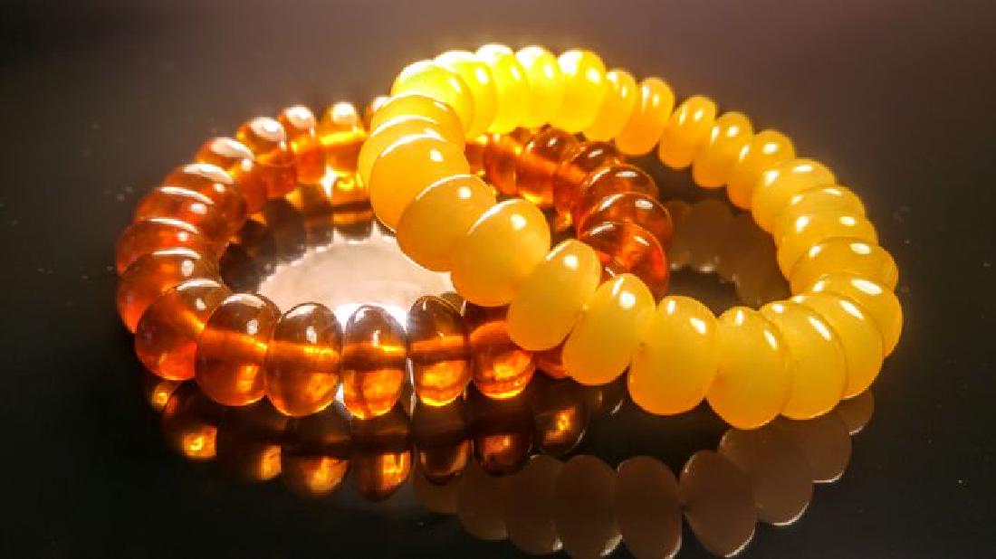 Pair Baltic amber bracelets (1 of 18)