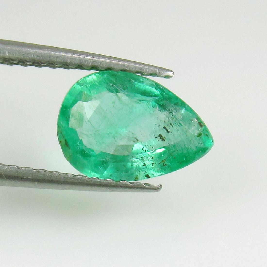 1.22 Ctw Natural Loose Zambian Emerald Excellent Pear (1 of 2)