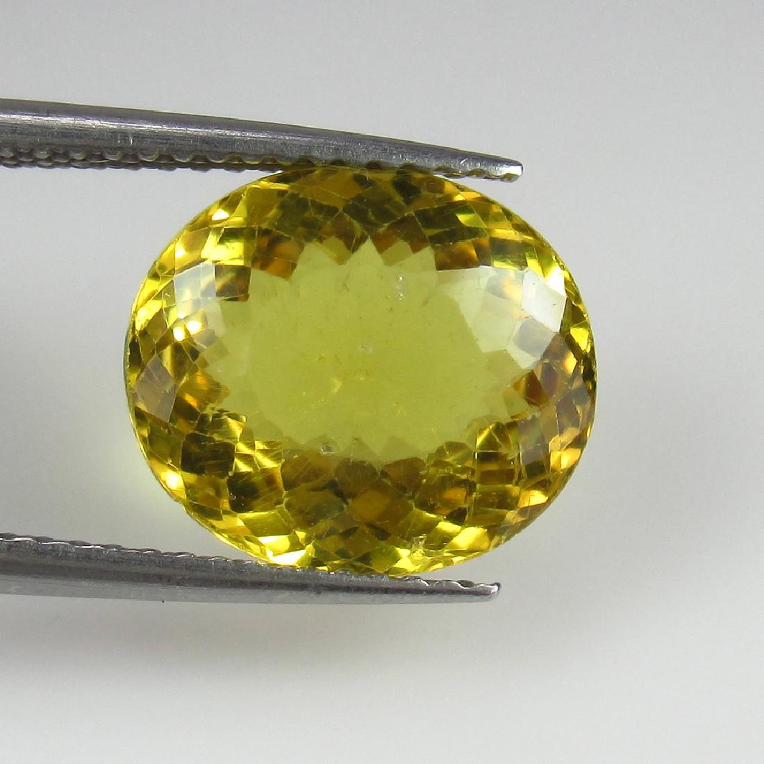 4.48 Ctw Natural Yellowish Green Apatite Nice Oval Cut (1 of 2)
