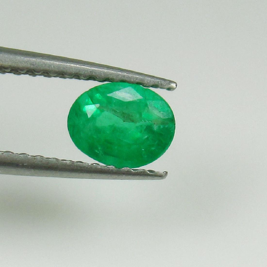 0.53 Ct Genuine Zambian Emerald Nice Oval Cut (1 of 2)