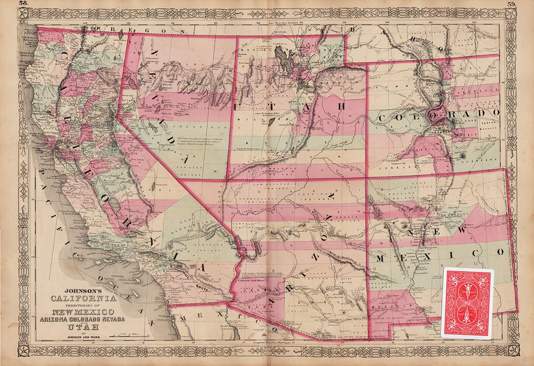 Johnson’s 1863 Calif. Terr. of NM AZ CO NV & UT (1 of 8)