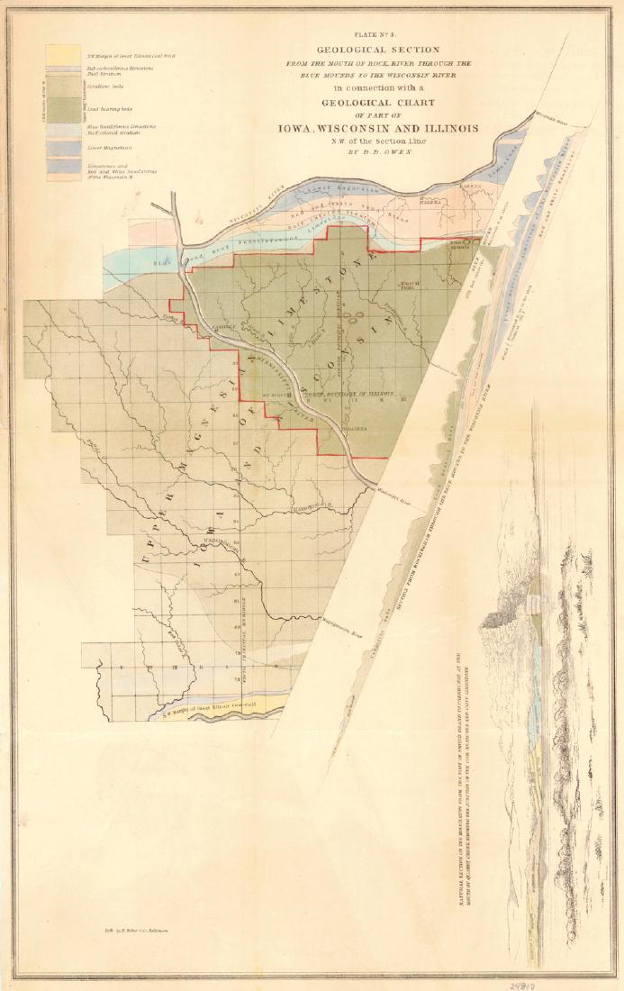 Geological Section from the Mouth of Rock River Through (1 of 1)