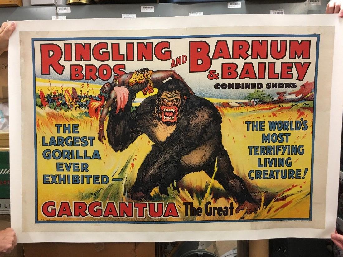 Original Circus Poster "Gargantua" Ringling (1 of 12)